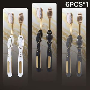 6 stuks GLORYIN Ultra Zacht Tandenborstels met Volledige Kop - Ergonomische Anti-Slip Handgrepen, Effectieve Reiniging, Nylon Borstels voor Volwassenen en Koppels - Ideaal voor Thuis en Op Reis
