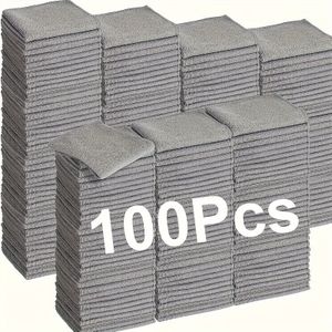 100 Ultra-Zachte Microvezel Auto Schoonmaakdoekjes - Lichtgewicht, Vierkant, Geschikt voor Autovoorzorg en Huishoudelijk Gebruik