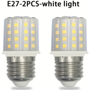 2 stuks E27/E14 LED-lamp met schroefdop 7W 6000K daglicht wit, niet dimbaar, geschikt voor binnenverlichting | openbare verlichting | slaapkamer- en nacht woonkamerverlichting