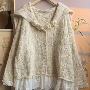 Elegante V-hals Cardigan Trui voor Vrouwen - Chic Lange Mouw, Contrast Kanten Trim, Losse Pasvorm, Kleur, Perfect voor Herfst/Winter, Herfst Winter Kleding | V-hals Trui | Kanten Detailering