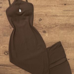 Sleek & Sexy -Back Dress met verstelbare bandjes - kleur , zijdelingse , polyester mengsel voor dames - Perfect voor casual of avondkleding