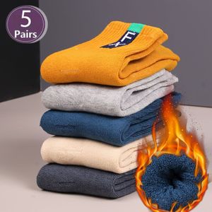 5 Paar Winter Jongens Verdikte Fleece Gevoerde Warme Sokken | en Elastaan, Lange Sokken voor Middelgrote en Jongens, Herfst/Winter Seizoen, Alleen Handwas