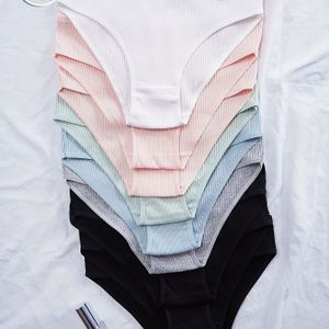 9 stuks Casual Dames Slips met Lage Taille, en Gestreepte Panty's - Zacht en Comfortabel