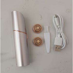 Elektrische Gezichtshaarverwijderaar voor Vrouwen, Pijnloze Oplaadbare Apparaat voor Gezicht, Lippen en Kin met 2 Verwisselbare