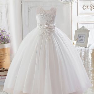 Prachtige Middelgrote Volwassen Afstudeerfeest Avondjurk met Tule, Bloemenmeisjesjurk en Prinsessenjurk voor Meisjes Verjaardagsfeest