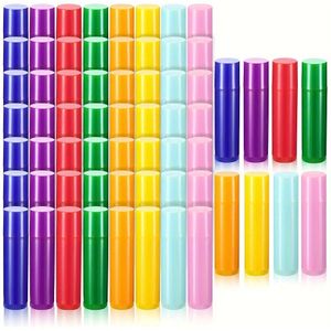 64 Stuks Lippenbalsem 5 Ml Lege Navulbare Draaibare Plastic Lippenstift Buizen DIY Lipgloss Balsem Tube Houder Voor DIY Cosmetica, 8 Kleuren