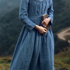 Gavin Dames Elegante A-Lijn Jurk - Vierkant Halslijn Lange Mouwen Kleur Wasbaar in de Machine All-Seizoen Veelzijdig Casual & Formeel , Tijdloze Mode Outfit, Niet-Doorschijnend Materiaal