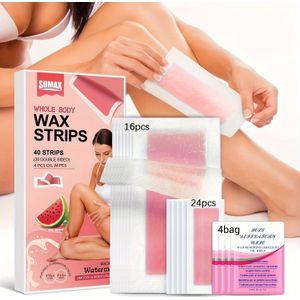Zachte waxstrips voor ontharing, gemakkelijk te gebruiken, irritatie, geschikt voor alle delen van het lichaam, waxverwijderingsdoekjes om je te helpen een gladde huid te creëren