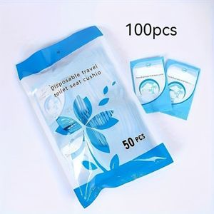 100 stuks Wegwerptoiletzitjes – Dikke, Waterdichte en Vlekbestendige Plastieken Lagen voor Reizen, Zwangere Vrouwen en Thuisgebruik – Hygiënisch & Gemakkelijk in Gebruik