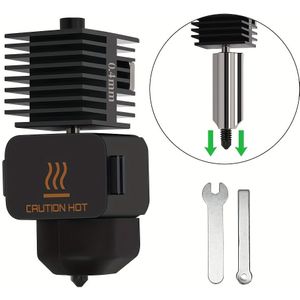 Bamboo Hotend Kit Upgrade, High-temperature Resistant, 0.4mm Nozzle, Detachable Hardened Steel Extruder, Aluminum, With Uncharged, No Battery Required For A1 Mini/a1 3d Printers