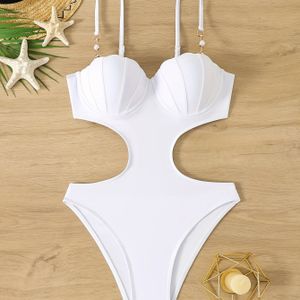 Nieuwe Stijl Dames Bikini Kleur Badpak Sexy Mode Eendelig Badpak