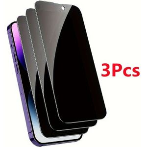 3pcs Full Cover Privacy Screen Protectors For Iphone 15 14 Pro Max 11 14 15 Privacy Tempered Glass