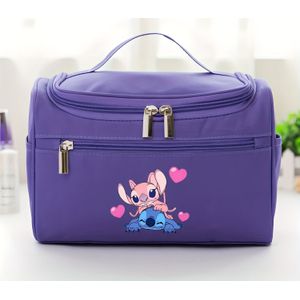 Disney 1 stuk Stitch Make-up Tas - Capaciteit Multifunctionele Cosmetica Organizer, Duurzame Reistoilettas, Perfect Cadeau voor Vrienden