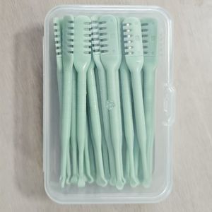 30-Pack 360° Draaibare Dubbele Kop Neushaartrimmer met Reinigingsgereedschap - Geen Elektriciteit Nodig, Zachte Borstels voor Pijnloze Verzorging, Duurzaam Plastic Materiaal