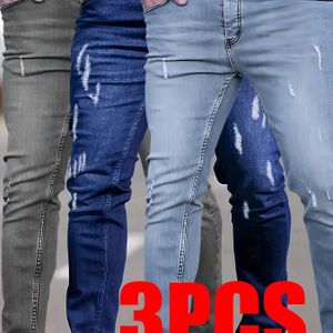 - Heren Casual Slim Fit Stretch Denim Jeans , Slim Fit, Kleur, Medium Stretch Stof, Lengte, Gewassen Details, Wear, Slim Fit Broek | Kleur Jeans | Stretch Stof Jean