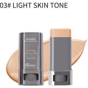 1 stuk 2-in-1 Concealer en Foundation Stick, Bedekt Donkere Kringen & Vlekken & Tatoeages, Waterdicht en Zweetbestendig, Creëert een Flawless-Look Make-up met Matte Afwerking