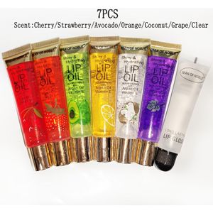 7-delige Manuole Glanzende Lipolie Set - Hydraterend & Voedend met Fruit-Smaak, Glanzende Afwerking voor Alle Huidtypes - van Hydraterende Lipverzorging, Ideaal Geschenk voor Vrouwen