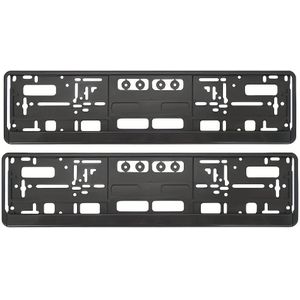 1/2pcs Abs Anti-corrosion License Plate Holder, Eu Standard Car License Plate Bracket, Universal Fit For Uk Vehicles, Durable Plastic Auto Accessory