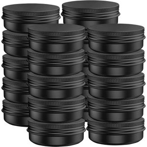 20-pack Aluminum Tin Jars With Screw - 30ml Leakproof Containers For Cosmetics, Salves, And Lip Balms, Unscented, Closure, Multi-use Storage