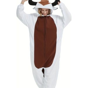 Unisex Cartoon Onesie, Animal Onesie, Halloween Kostuum, Kerstfeest Outfit, Verdikte En Pluche Rollenspel Loungewear voor Herfst En Winter.
