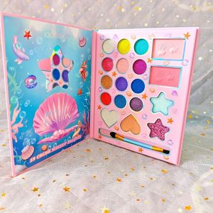 18-Kleuren Cartoon Shell Make-up Palet met Plant Squalane - Parelmatte & Glanzende Afwerkingen, Perfect voor Casual Kleding & Geschenken met Plant Squalane