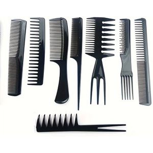 8-delige Haarstylingkam Heren Styling Haarkam Brede Tandkam Platte Kam Ratstaartkam Dubbelzijdige Kam Vorkkam Dichte Tandkam Haarstyling Gereedschap