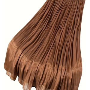 Vrouwen Elegante Niet-Doorzichtige Formele/Feest/Dagelijkse Rok - Flatterende A-Lijn Silhouet, , voor Lente/Herfst/Zomer - Verfijnde Dameskleding, Seizoensmode, Vloeiende Textuur