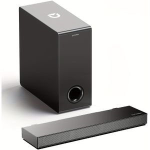 ULTIMEA 2.1-kanaals Soundbar voor TV, Compacte Home Theater Soundbar met Draadloze 5.3, Soundbar met Bedrade Subwoofer, Boost, Inclusief Afstandsbediening, ARC/OPT/AUX