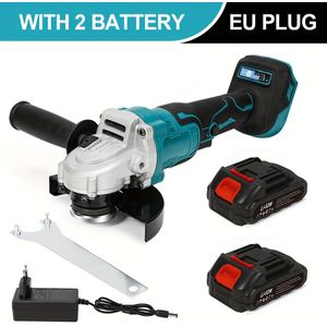 Bl L 125mm Brushless Angle Grinder - Lightweight Cordless Electric Tool With Ergonomic Handle, 15000mah Battery, And Versatile Attachments For Woodworking & Diy Projects, Goxaeee