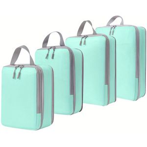 Compressie Packing Cubes voor Reizen, 4/8 stuks Uitbreidbare Opbergzakken Kofferorganizers Compressiekubussen voor Koffers en Rugzakken