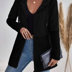 Stijlvol Casual Dames Grijze Vest met Capuchon