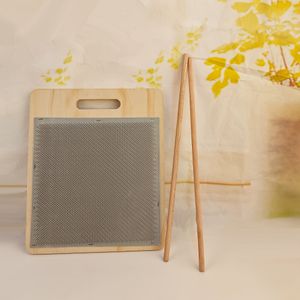Wool Blending Board And Brush Set For Fiber, Includes 2 Dowel Rods For Easy Drafting & Rolag Removal, Felt Needle Project Wool