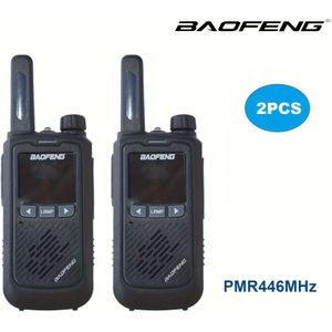 2 stuks Baofeng BF-T17 Mini Handheld Amateur Radio | 16CH Draagbare Walkie Talkie, UHF Tuner Technologie, Batterij Aangedreven/USB Dubbel Gebruik, 446MHz Frequentie