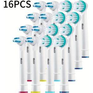 Vervangende borstelkop voor roterende elektrische tandenborstels D16/D12/D10/P1/2/3/5/6000, zachte haren, interdentale tandenborstel