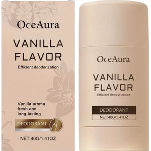 40g Vanille Lichaamsverfrisser - Natuurlijke Bloemengeur, Zacht & Niet-Irriterend voor Dagelijks Gebruik, Houdt Licht Beige Verfrist