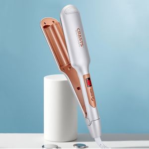 CRASTS Professionele Franse Krultang met Golfweergave & Temperatuurregeling - 3 Krulstaven voor Volume & Veerkrachtige Golven, Geschikt voor Normaal Haar (&) - Europese Krultang