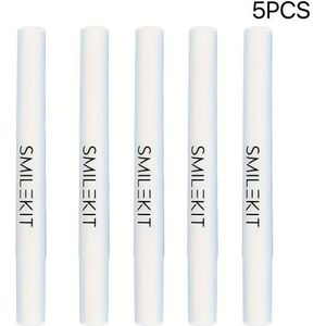 5-Pack SMILE-KIT Tandenpennen - Directe Verheldering, Geen Poetsen Nodig, Fluoridevrije Gel voor Basisreiniging en Essentiële Mondverzorging | Tandpasta | Niet-Fluorgehalte Product, Tandoplossing