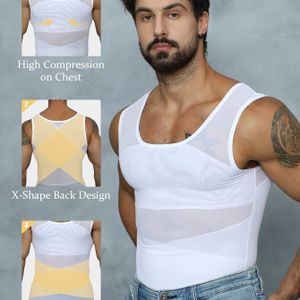 Vest Voor Het Vormgeven Van Buikvet Bij Mannen - Ultra-dun Ademend Afslankondergoed, Herstel Na Chirurgie, Naadloos Onzichtbaar Ondergoed, Mannen Cool Exercise Shaping Vest (Zwart, Medium)