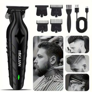 MIGUAN Draadloze Elektrische Tondeuse - Draadloze Kapschoner met USB Oplaadbare Batterij, Ergonomische Grip & Precisie Mes voor Heren Haartrimmen