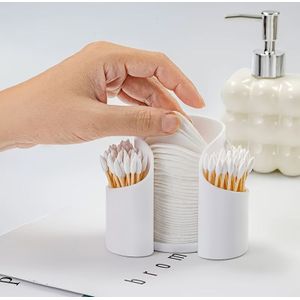 1 stuks Plastic Cosmetica Organizer, -in-één Stick Make-up Remover Opbergdoos voor Gezichtswijgen en Wattenschijfjes, Huis & Auto Badkamer Kleine Item Opslag, Compact Draagbaar Ontwerp