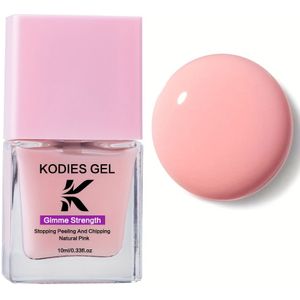 Roze Nagelversterker 10ml, Verheldert en Glanst de Nagels, Bedekt Onvolkomenheden in de Nagels, Geschikt voor Kwetsbare en Schilferige Nagels