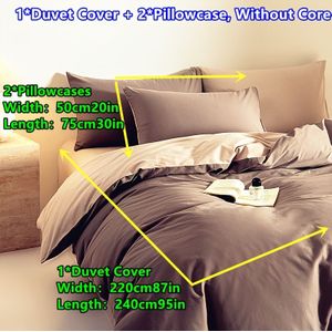 3- Polyester Geborsteld Stof 93 en Khaki Dubbelfarven Dekbedovertrekset, Slaapkamer Thuis Dekbedovertrekset 1 Dekbedovertrek + 2 Kussenslopen