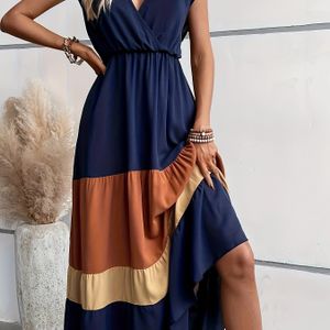 Women's Color Block Sleeveless Dress