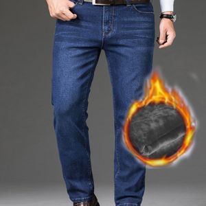 Heren Stretch Denim Jeans met Fleece Voering - Casual Regular Fit, Mid-Stretch, Gewassen Blauw, Comfortabel voor Casual Kleding, Jeans | Midstretch Jeans | Comfortabele Pasvorm
