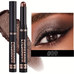 Monochrome oogschaduwstick, natuurlijke glans parelachtige glitterafwerking, waterdichte langdurige veegbestendige oogschaduwpen Plant Squalane voor muziekfestival