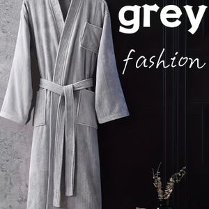 1pc Heren Zachte Absorberende Badjas - V-Hals, Met Riem, Lange Mouwen, Kleur, Niet-Rekbare Stof, Ideaal voor Thuis & Reizen, Essentieel voor Stellen, Reisjas|V-hals Jas|Zachte Textuur