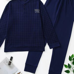 Nieuwe dikke winterpajama's set voor heren