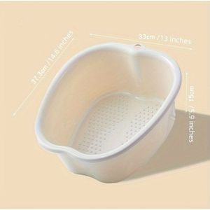 Kunststof voetenbad - niet-elektrisch, handmatig te gebruiken voetenbadbassin voor woonkamer, slaapkamer, badkamer - duurzaam en draagbaar voetenbad zonder batterij