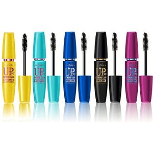 5-delige waterdichte mascara-set, snel drogend, krulend en verlengend, langdurig, voor alle huidtypes, zwart, blauw, roze, , koffie-inkt, perfect voor muziekfestivals, Halloween, Kerstmis