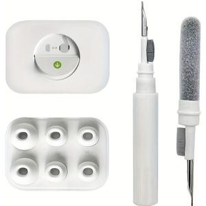 3 siliconen vervangende oordopjes voor for airpods Pro & 2e generatie, geluidsisolatie, inclusief reinigingsset met stofbeschermingscherm, 3 (/Middel/Groot)